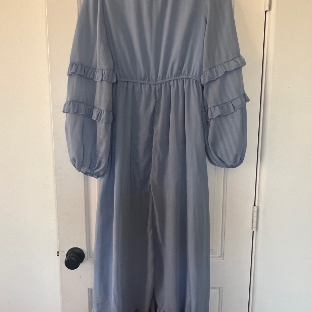 SHEIN Light Blue Ruffle Dress - Picture 2 of 12